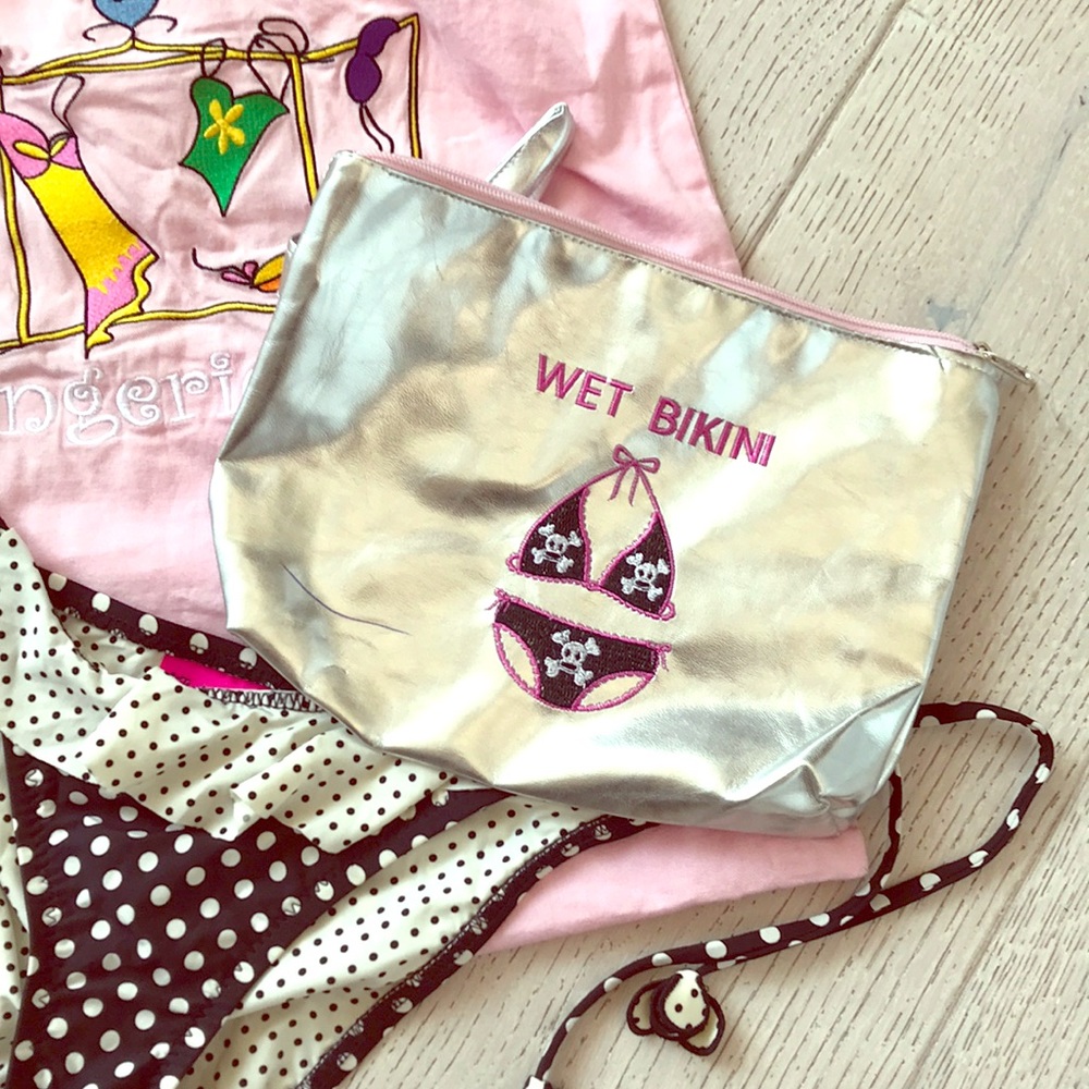 Wet Bikini silver pink metallic bag by Lily Juliet